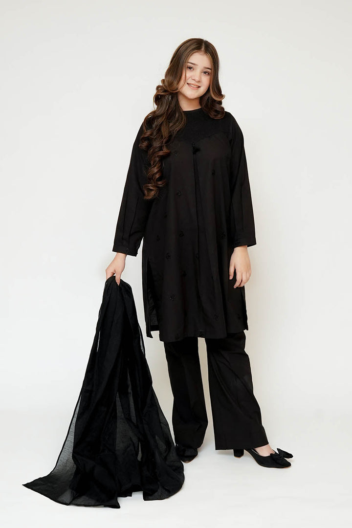 Monochrome by Senorita Girls RTW Embroidered Cotton 3 Piece Suit GAD-03491 Casual Collection