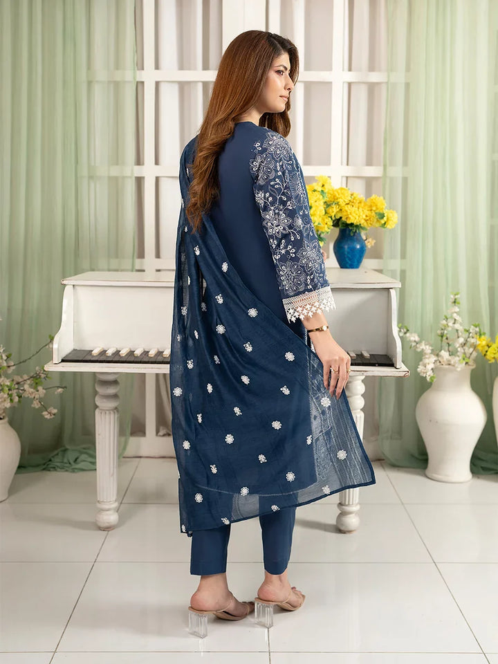 Salitex Women Embroidered Cambric 3 Piece Suit PML3PBC288 - Summer Collection