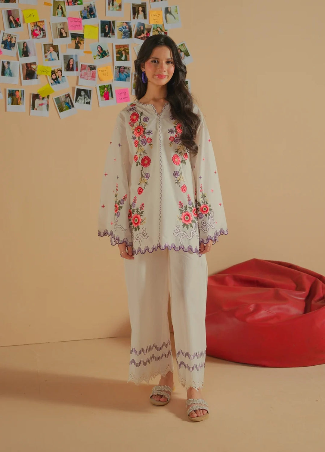 Dhaga Women RTW Embroidered Lawn 2 Piece Suit DHA-PEAK - Casual Collection