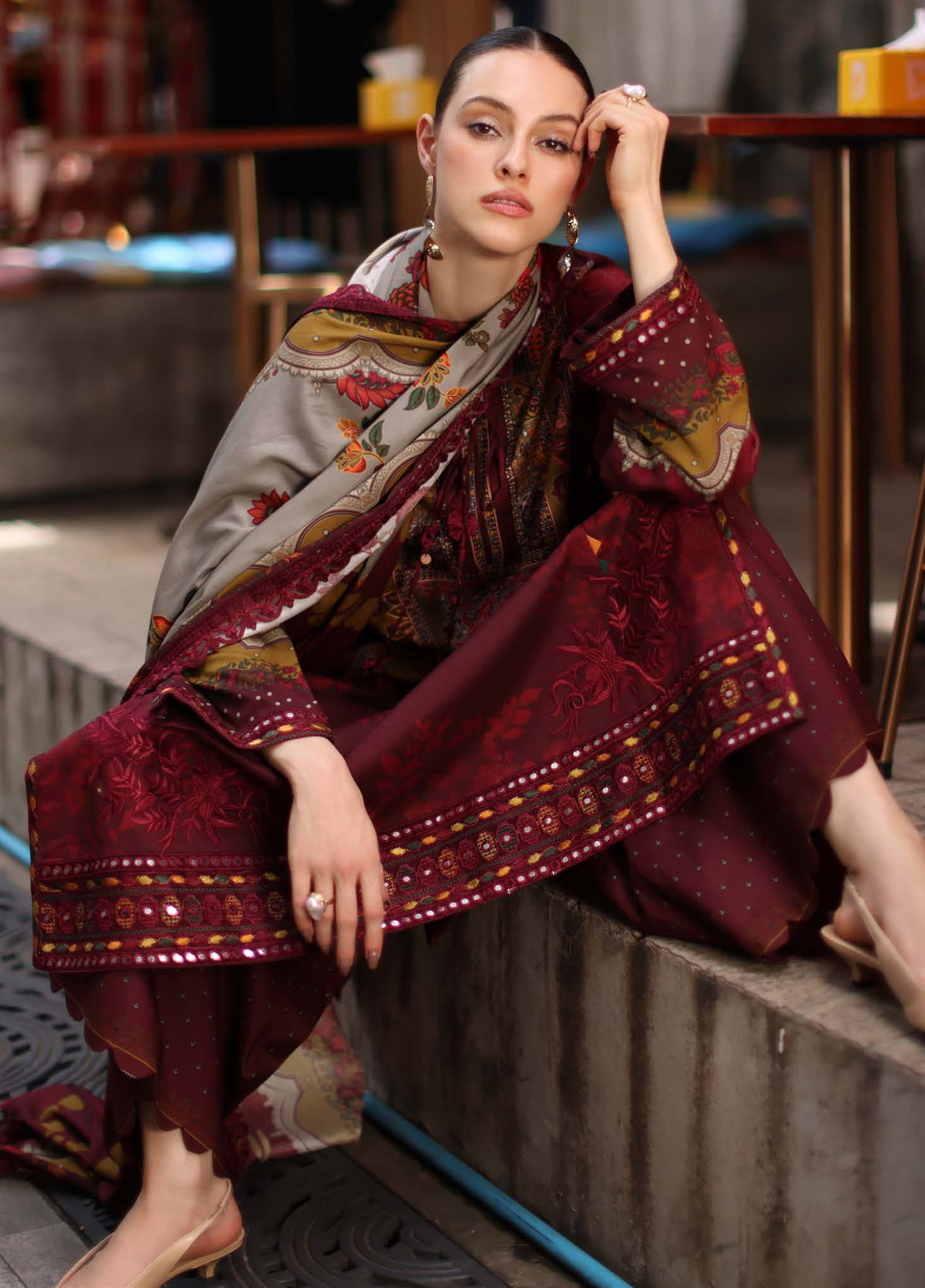 Aniiq by Charizma Unstitched Embroidered Linen 3 Piece Suit CHR26ULA ANW7-03 - Casual Collection