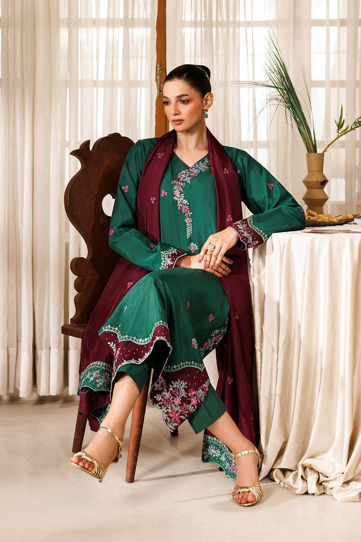Noore Eid by Panache Women RTW Embroidered Raw Silk 3 Piece Suit Neelofer - Eid Collection
