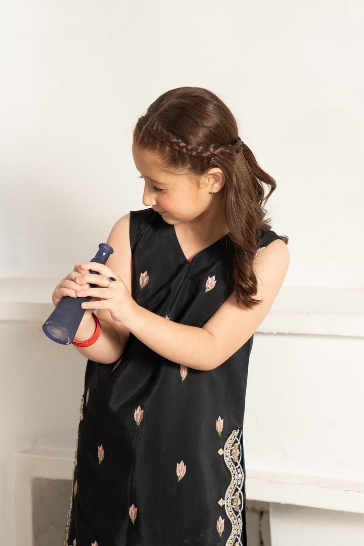 Noore Eid by Panache Girls RTW Embroidered Silk 2 Piece Suit Raha - Eid Collection
