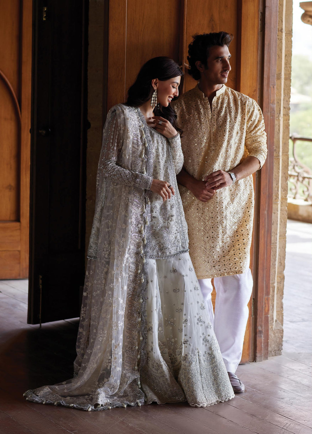 Dastangoi by Afrozeh Unstitched Embroidered Poly Net 3 Piece Suit AF26UDW Afsun FW01210 - Wedding Collection