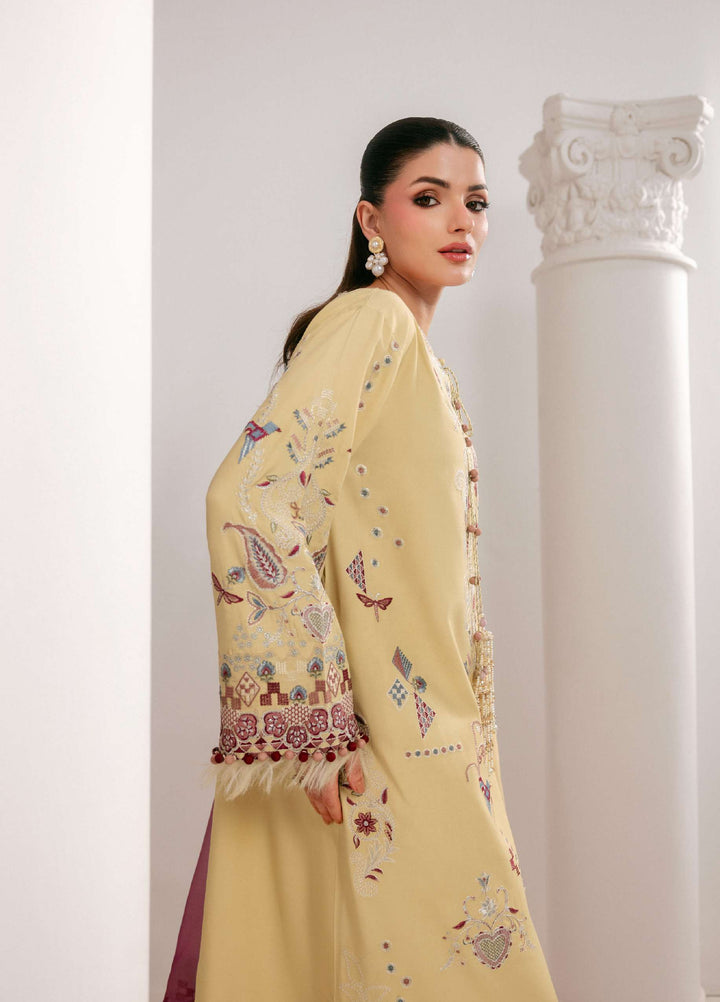 Luxe Silk by Florent Unstitched Embroidered Raw Silk 3 Piece Suit FL26ULS Aurelia - Festive Collection