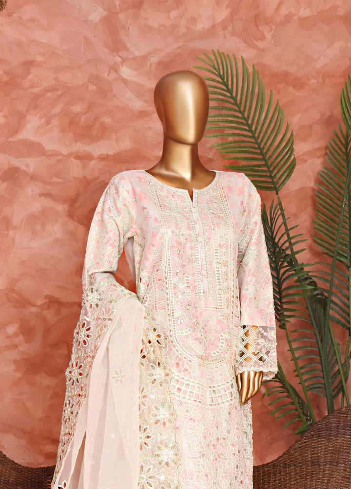 Shaahkaar by HZ Textiles RTW Embroidered Organza 3 Piece Suit HZ26PSO HZK-243 Pastel Green - Festive Collection