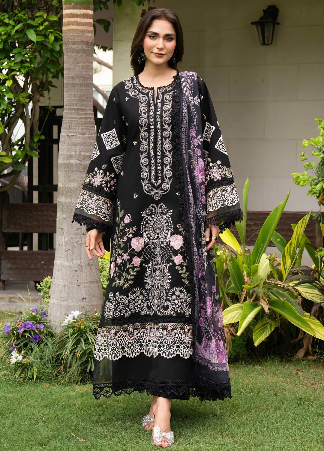 Chandan Nagri RTW Embroidered Lawn 3 Piece Suit Zara-Mist - Casual Collection