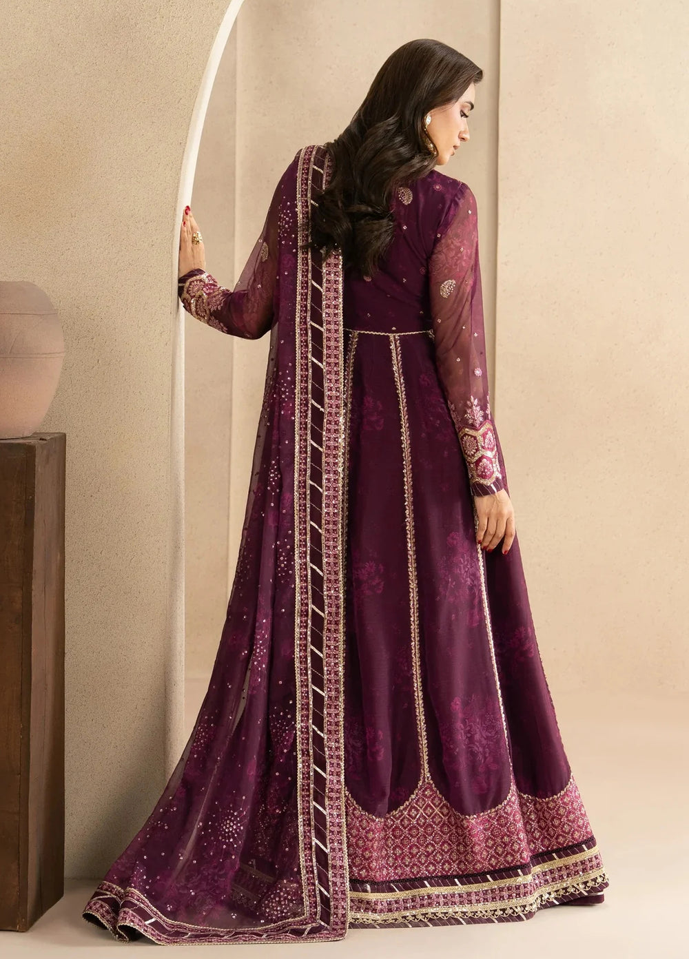 Xenia Formals Unstitched Embroidered Chiffon 3 Piece Suit XF-1162 Yawi - Festive Collection