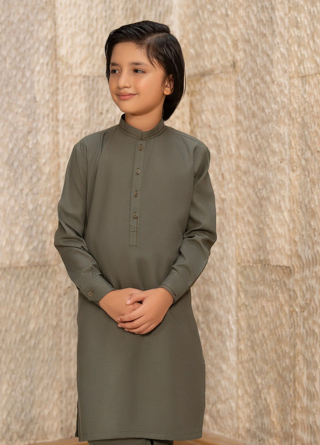 Buraq Boys RTW Solids Wash N Wear Kurta Shalwar Suit Abdul Hadi Casual Collection