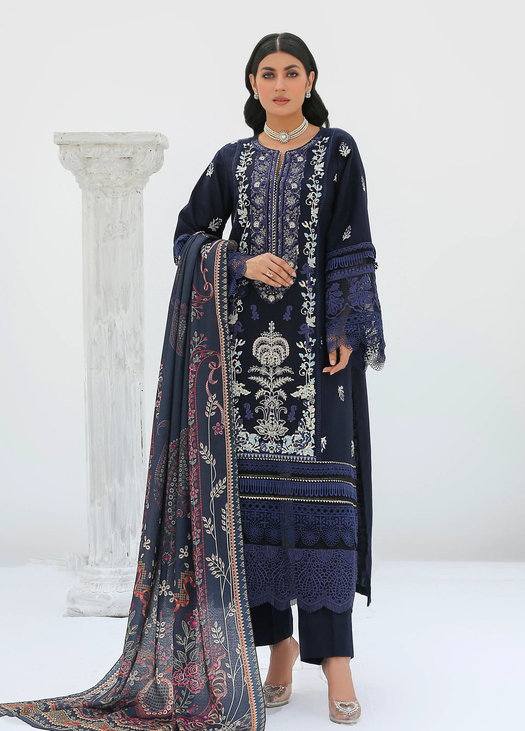 Chandan Nagri RTW Embroidered Khaddar 3 Piece Suit Muse - Winter Collection