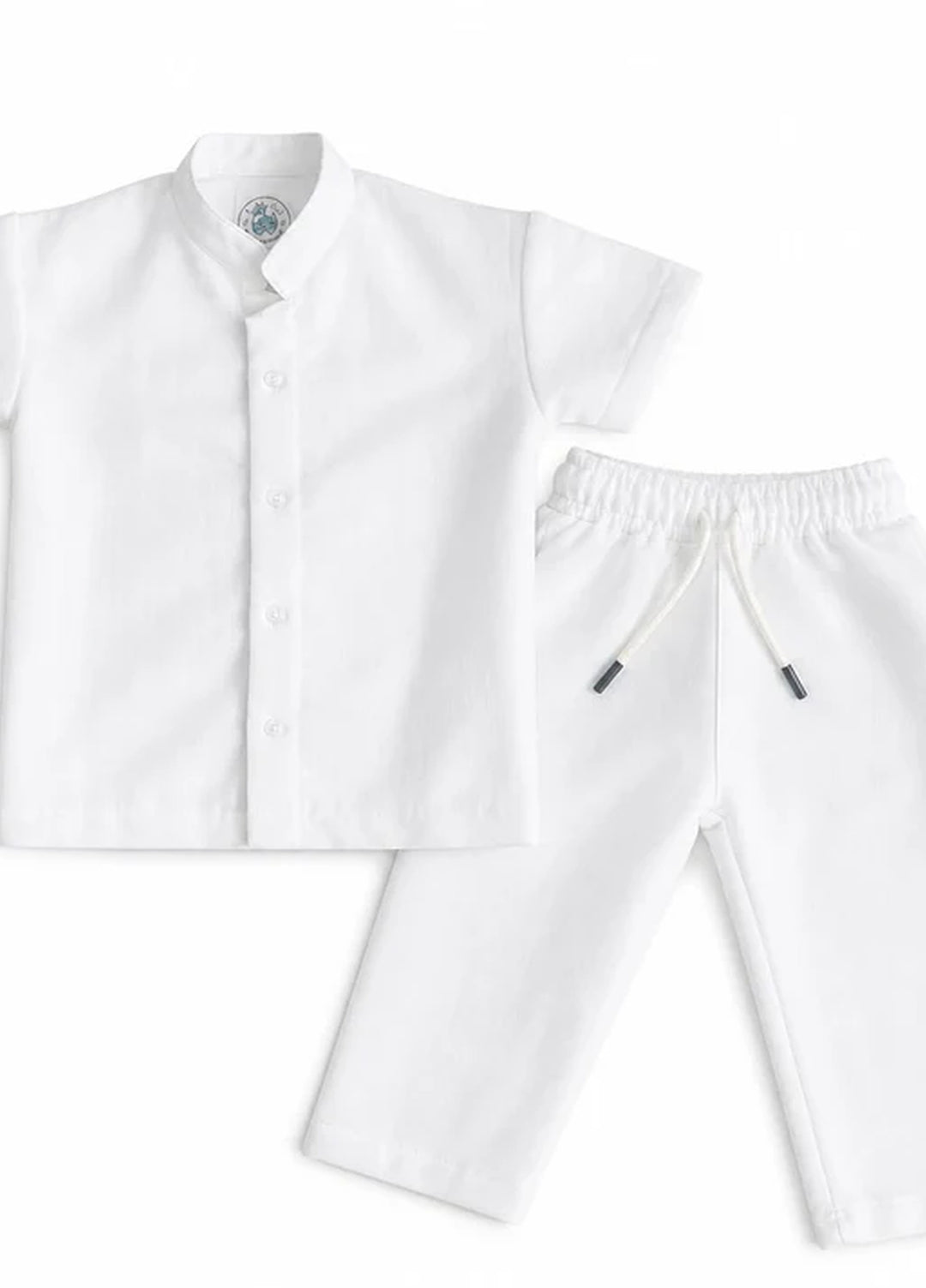 BabyCo Kids RTW Solids Cotton Co-Ord Sets Suit Oasis Relaxed White - Casual Collection