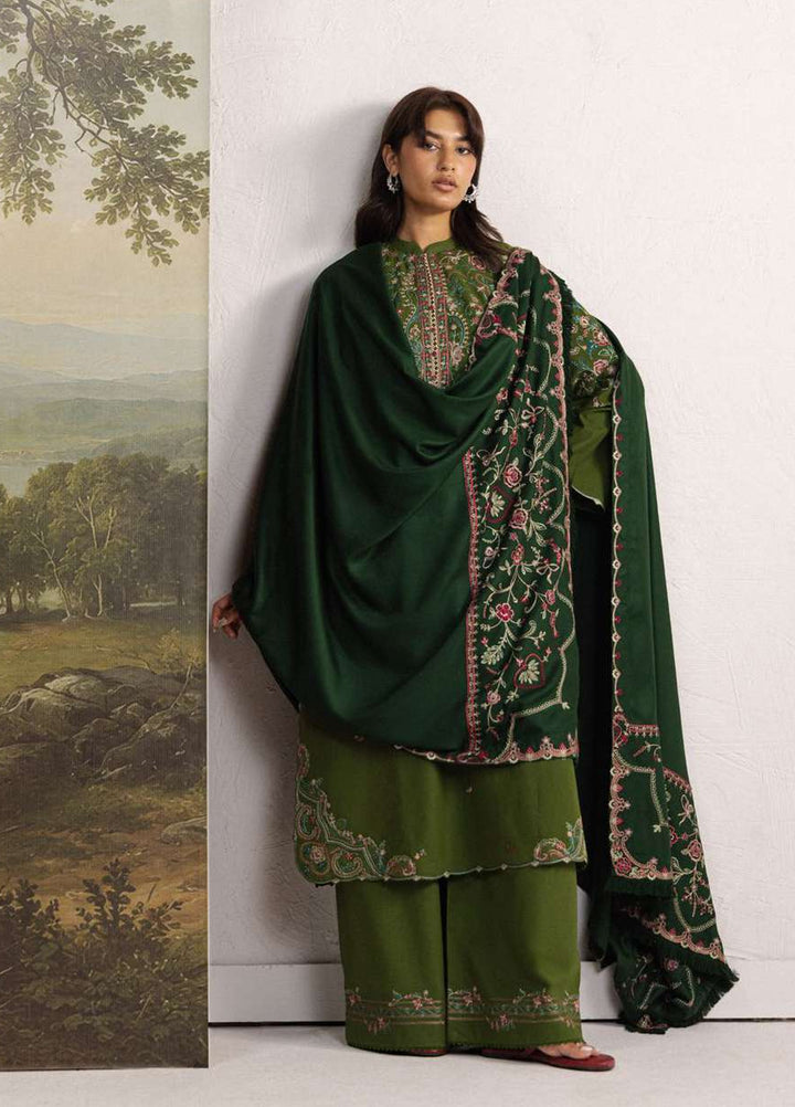 Coco by Zara Shahjahan Unstitched Khaddar 3 Piece Suit CZS26UKW SHAB 5B - Winter Collection