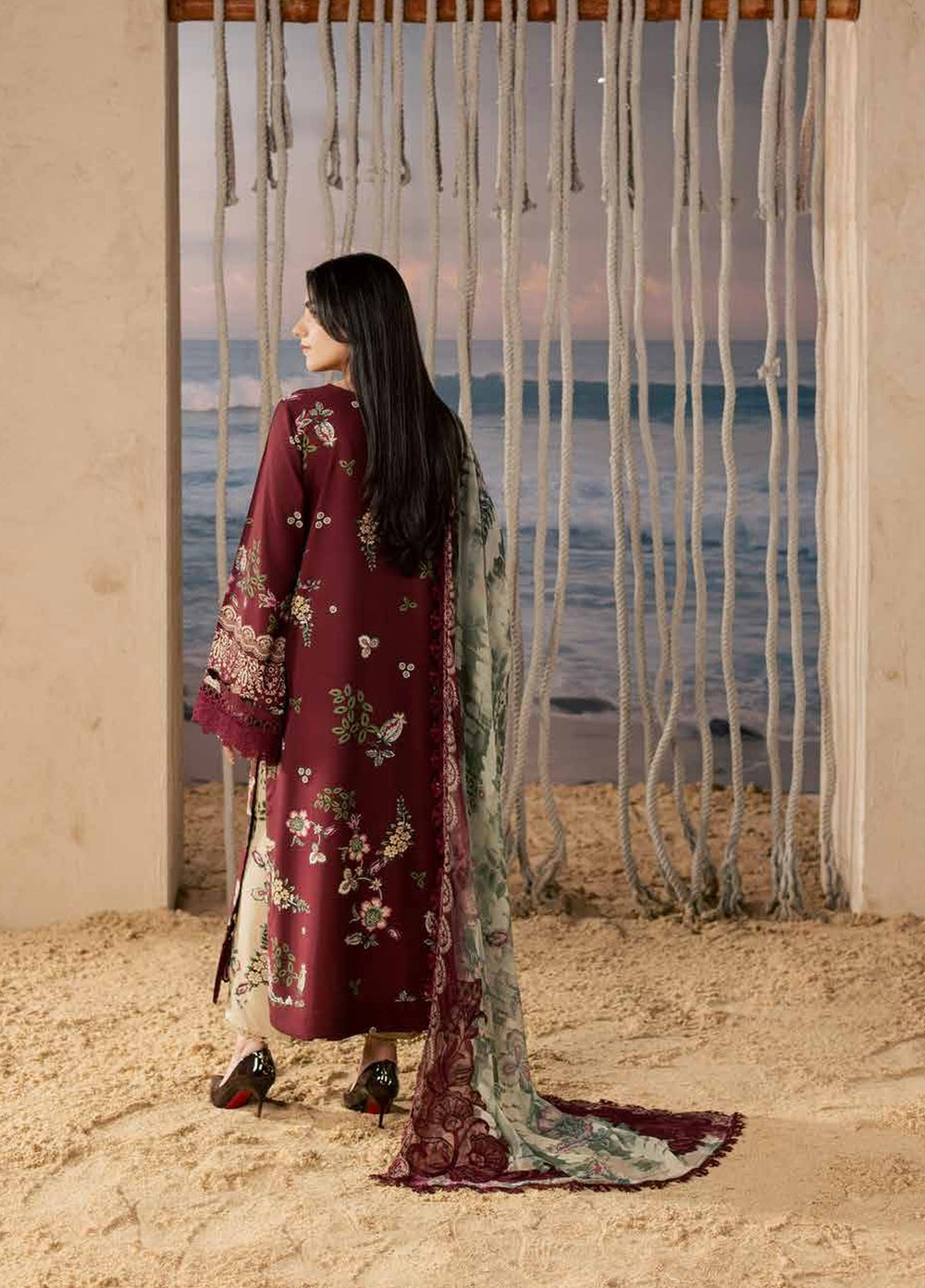 Daily Delights by Nureh Unstitched Embroidered Viscose Slub 3 Piece Suit NU26UDD DD-40 - Casual Collection