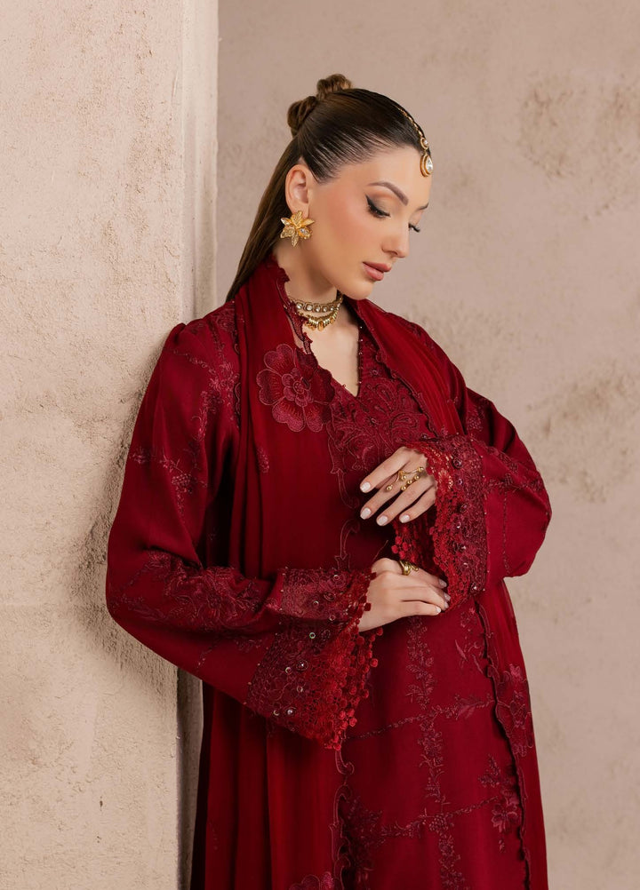 Nureh Unstitched Embroidered Karandi 3 Piece Suit NU26UKE NE-274 - Festive Collection