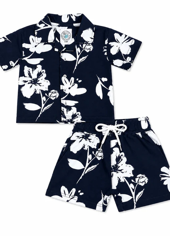 BabyCo Kids RTW Printed Cotton Co-Ord Sets Suit Honolulu Bloom - Casual Collection