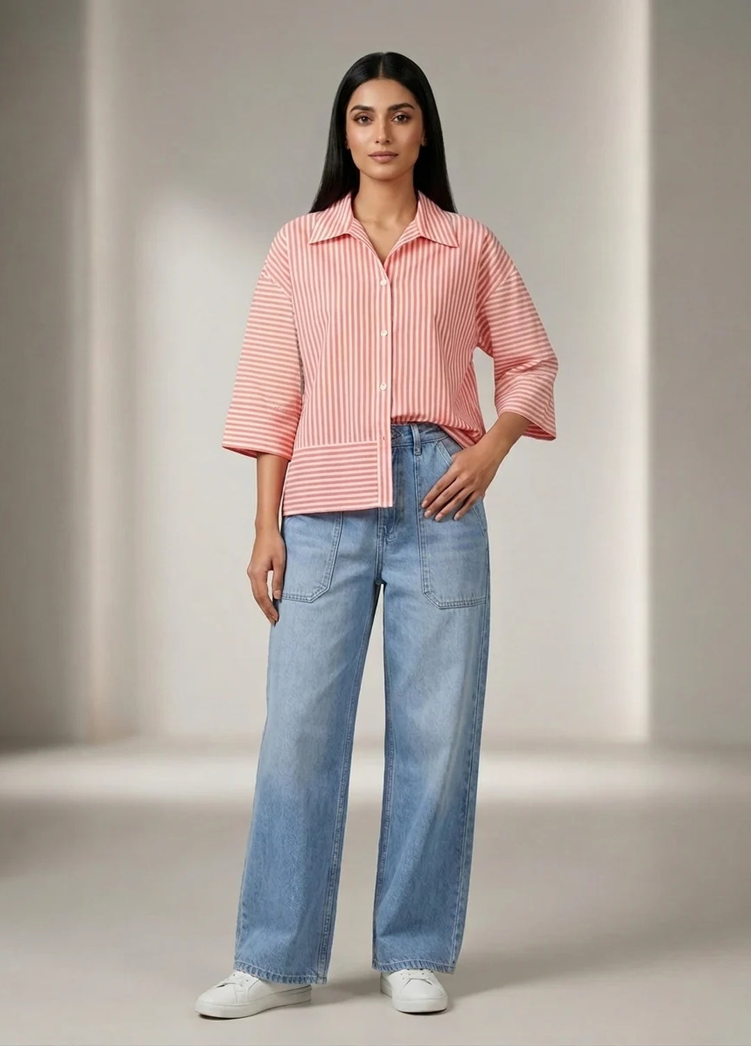 Menaal Women RTW Printed Cotton 1 Piece STRAWBERRY STRIP - Western Collection