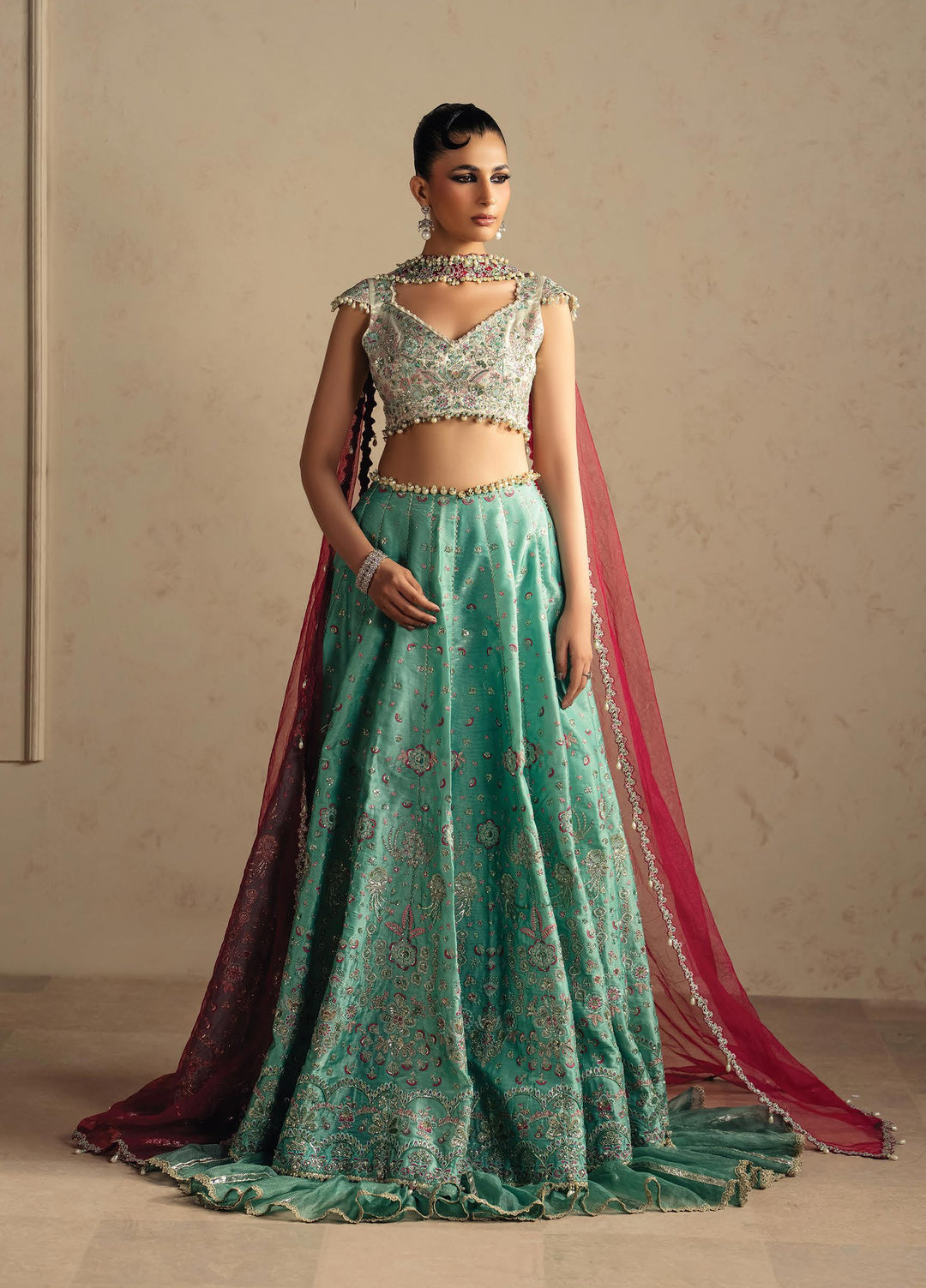 Luminara by Ayzel Unstitched Embroidered Zari Net 3 Piece Suit AAF26UWL AYAL AYZ-176 - Wedding Collection