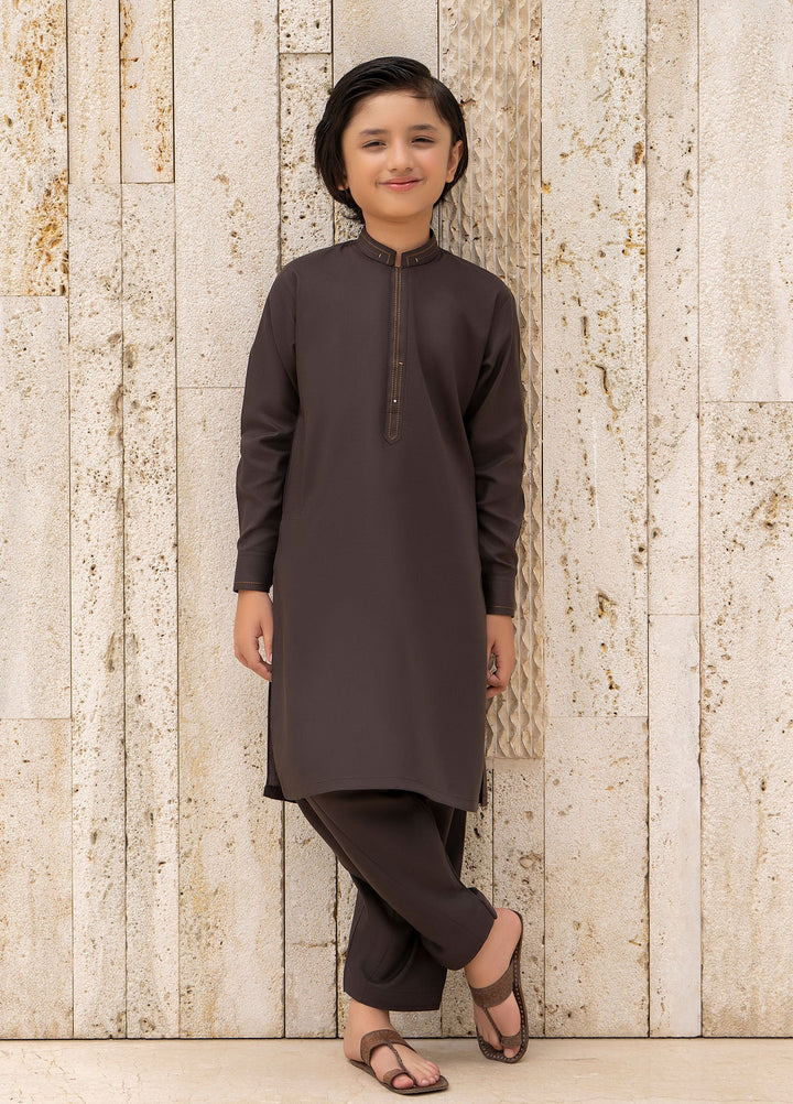 Buraq Boys RTW Solids Wash N Wear Kurta Shalwar Suit Haris Casual Collection