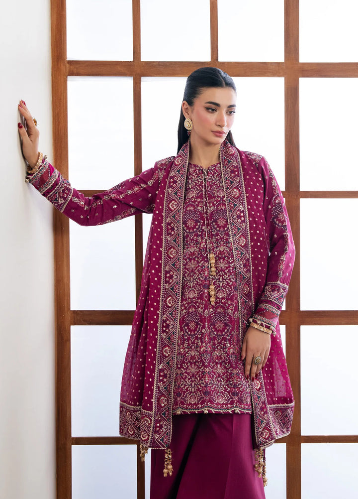 Xenia Formals Unstitched Embroidered Chiffon 3 Piece Suit D-06 Nayra - Festive Collection