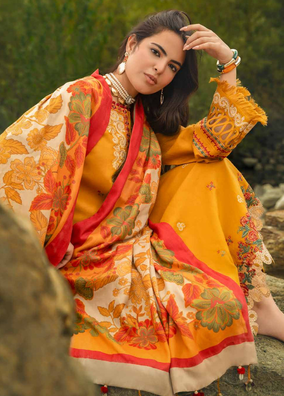 Poshima by Charizma Unstitched Peach Leather 3 Piece Suit CHR26UPP PSW6-16 - Casual Collection