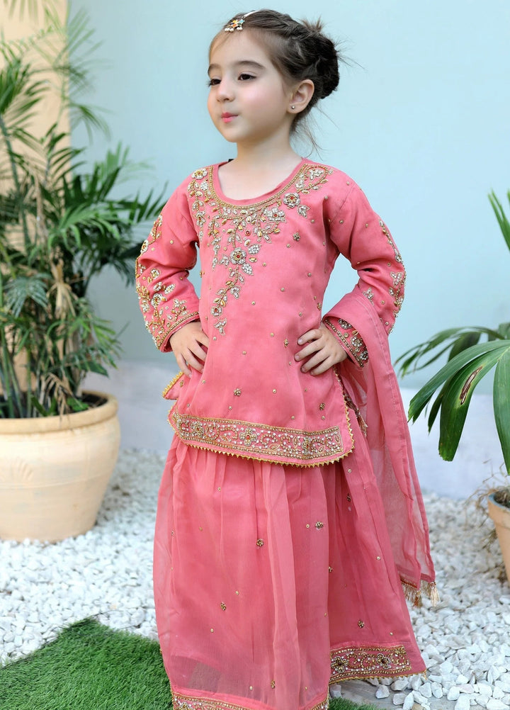 Khanak Girls RTW Embroidered Chiffon 3 Piece Suit KL-8 - Festive Collection