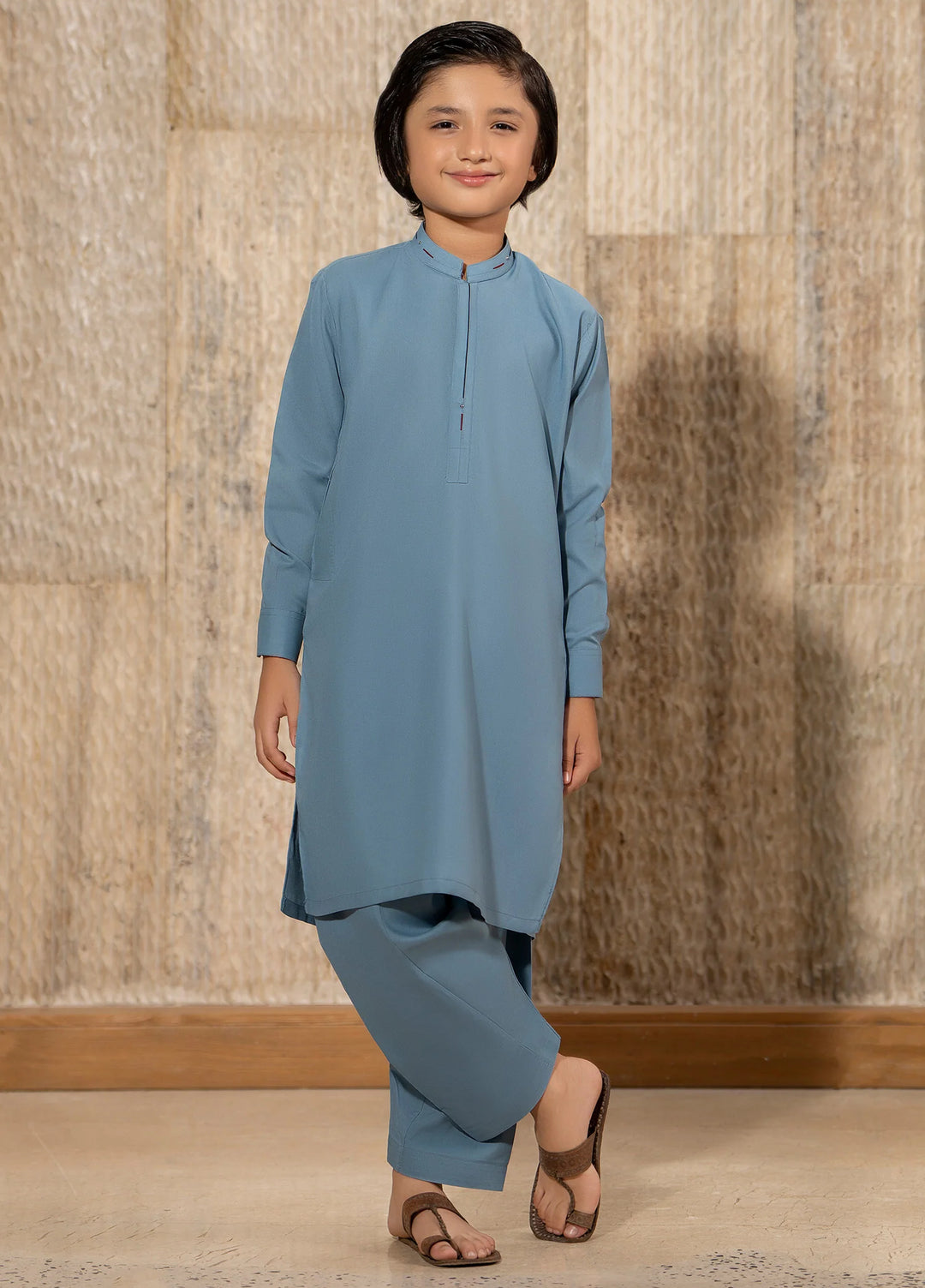 Buraq Boys RTW Solids Wash N Wear Kurta Shalwar Suit Rohaan Casual Collection