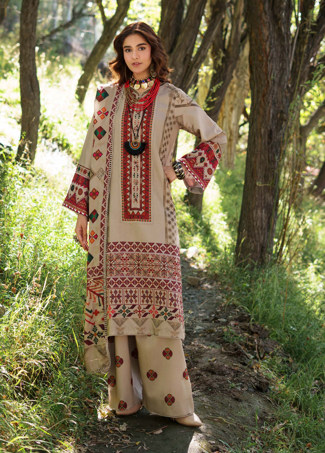 C Prints by Charizma Unstitched Printed Staple 3 Piece Suit CHR26ULP CPW6-01 - Casual Collection