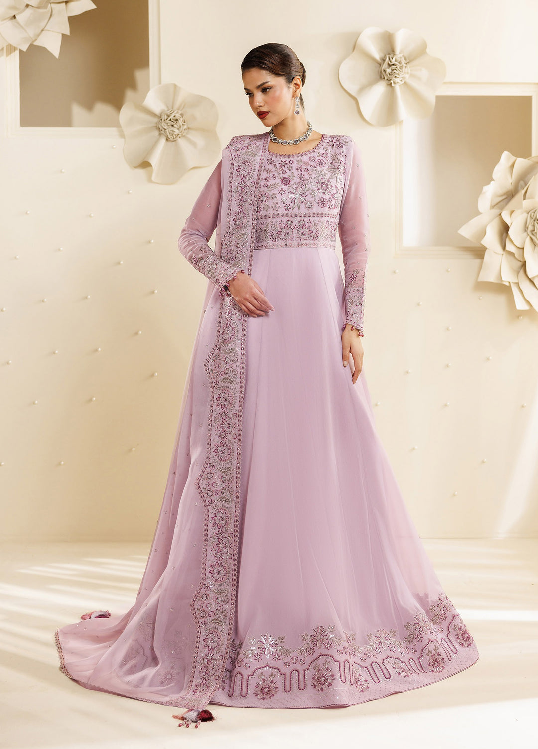 Sireine by Alizeh Fashion Unstitched Embroidered Chiffon 3 Piece Suit AF26UCS AF-CH-2292-FEATHER - Festive Collection