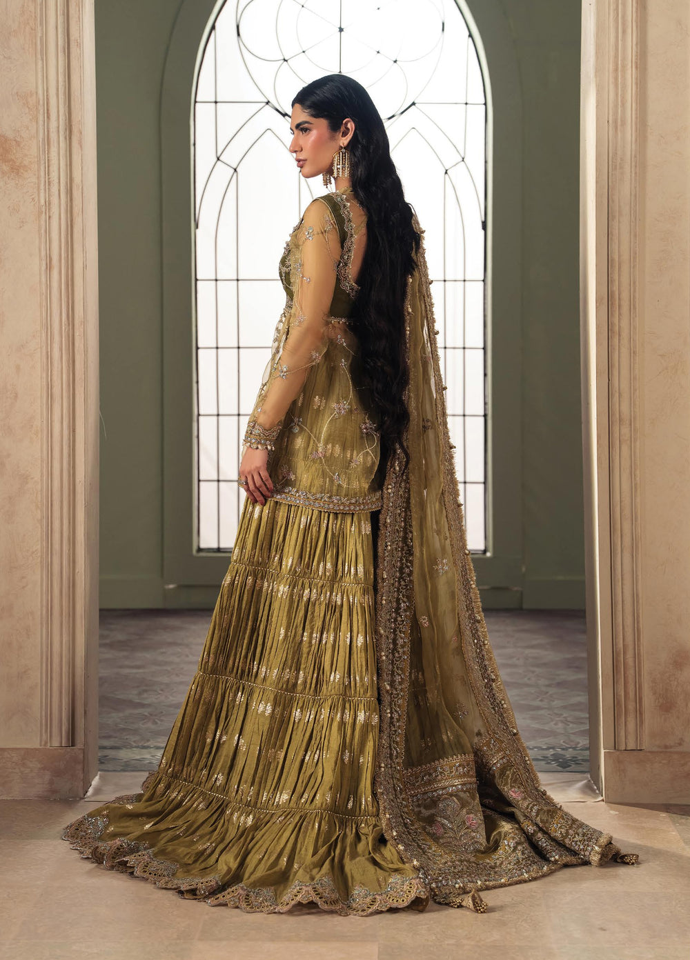 Luminara by Ayzel Unstitched Embroidered Organza 3 Piece Suit AAF26UWL Iril AYZ-179 - Wedding Collection