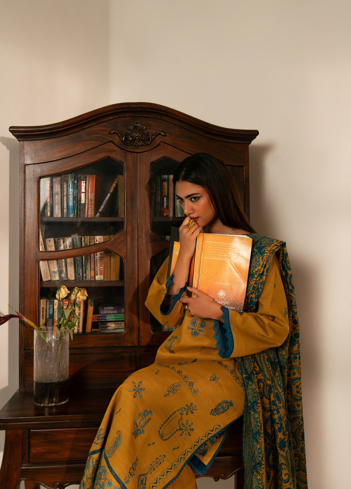 Manzil by Rashid Textiles Unstitched Embroidered Khaddar 3 Piece Suit RT26UKM D-1033 - Winter Collection