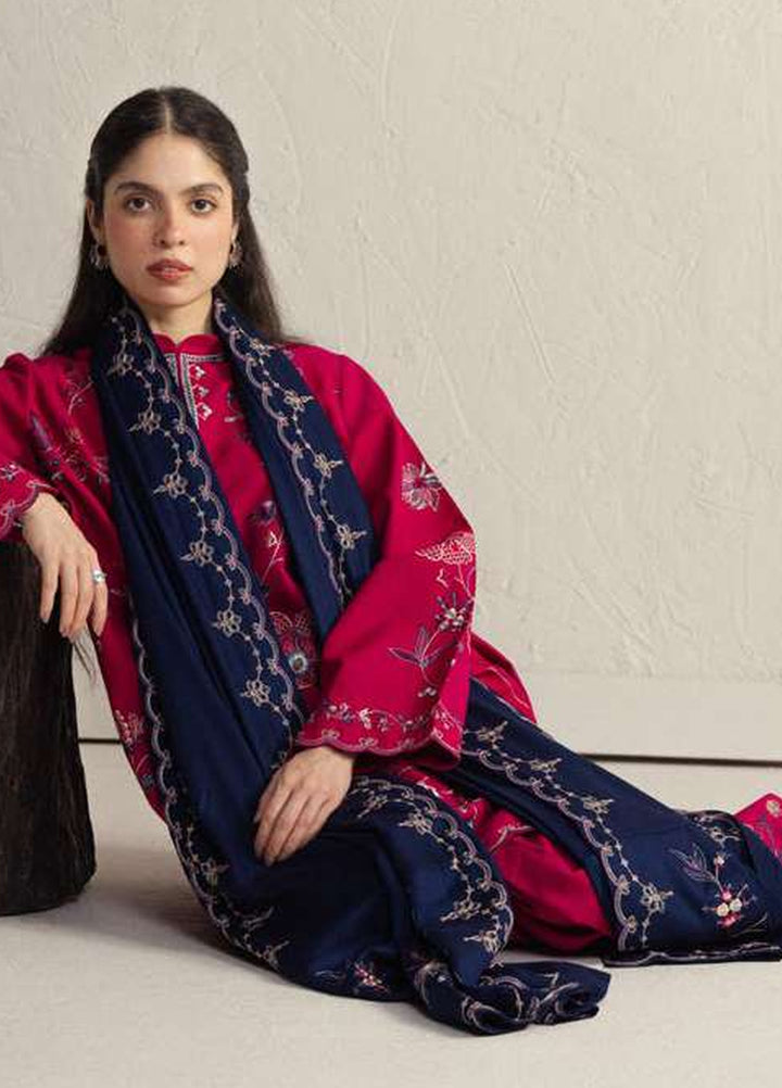 Coco by Zara Shahjahan Unstitched Khaddar 3 Piece Suit CZS26UKW NAIRANG 8B - Winter Collection