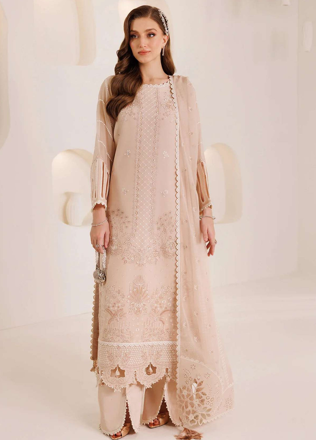 Alizeh Fashion Unstitched Embroidered Chiffon 3 Piece Suit AF26UCF AF-DHG-5036-Ehal - Festive Collection