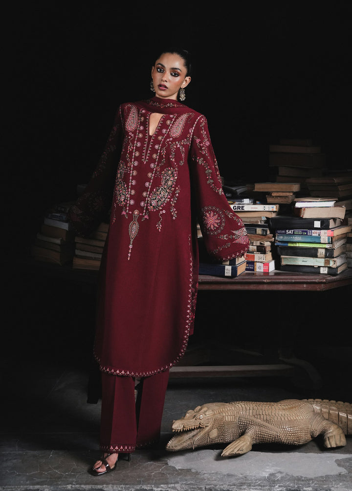 Jugnu by Hussain Rehar Unstitched Embroidered Karandi 3 Piece Suit HR26UJK Parul - Winter Collection