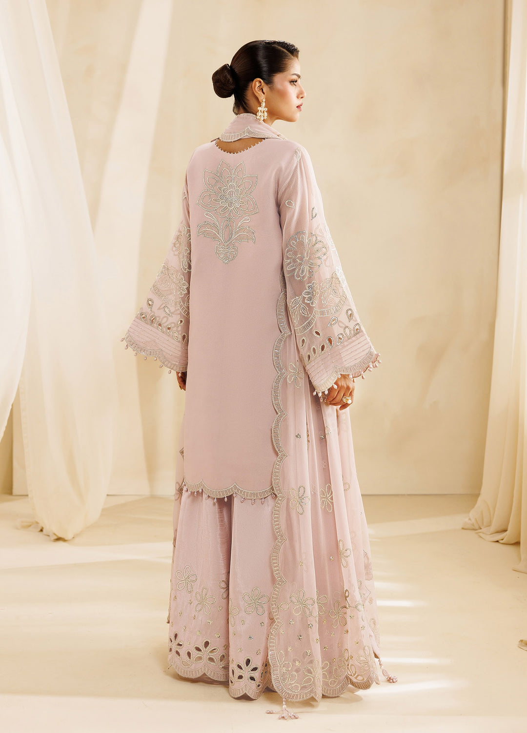 Sireine by Alizeh Fashion Unstitched Embroidered Chiffon 3 Piece Suit AF26UCS AF-CH-2296-ROSAIR - Festive Collection