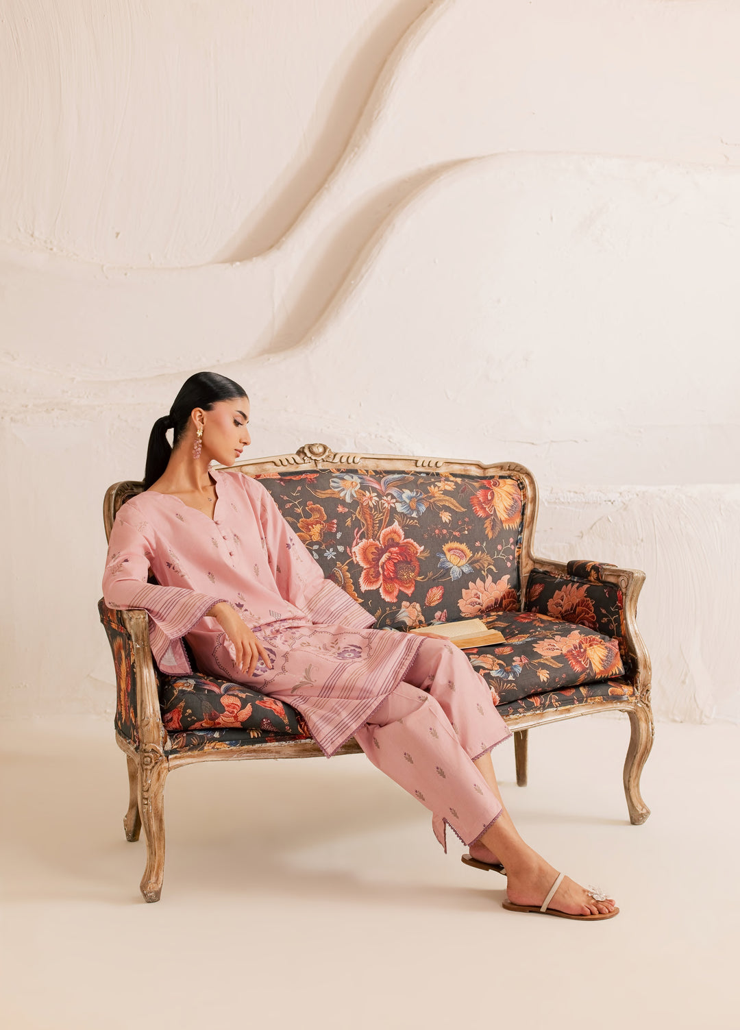 Day Dream by Rashid Textiles RTW Printed Lawn 2 Piece Suit ROSEWOOD D-14 - Casual Collection