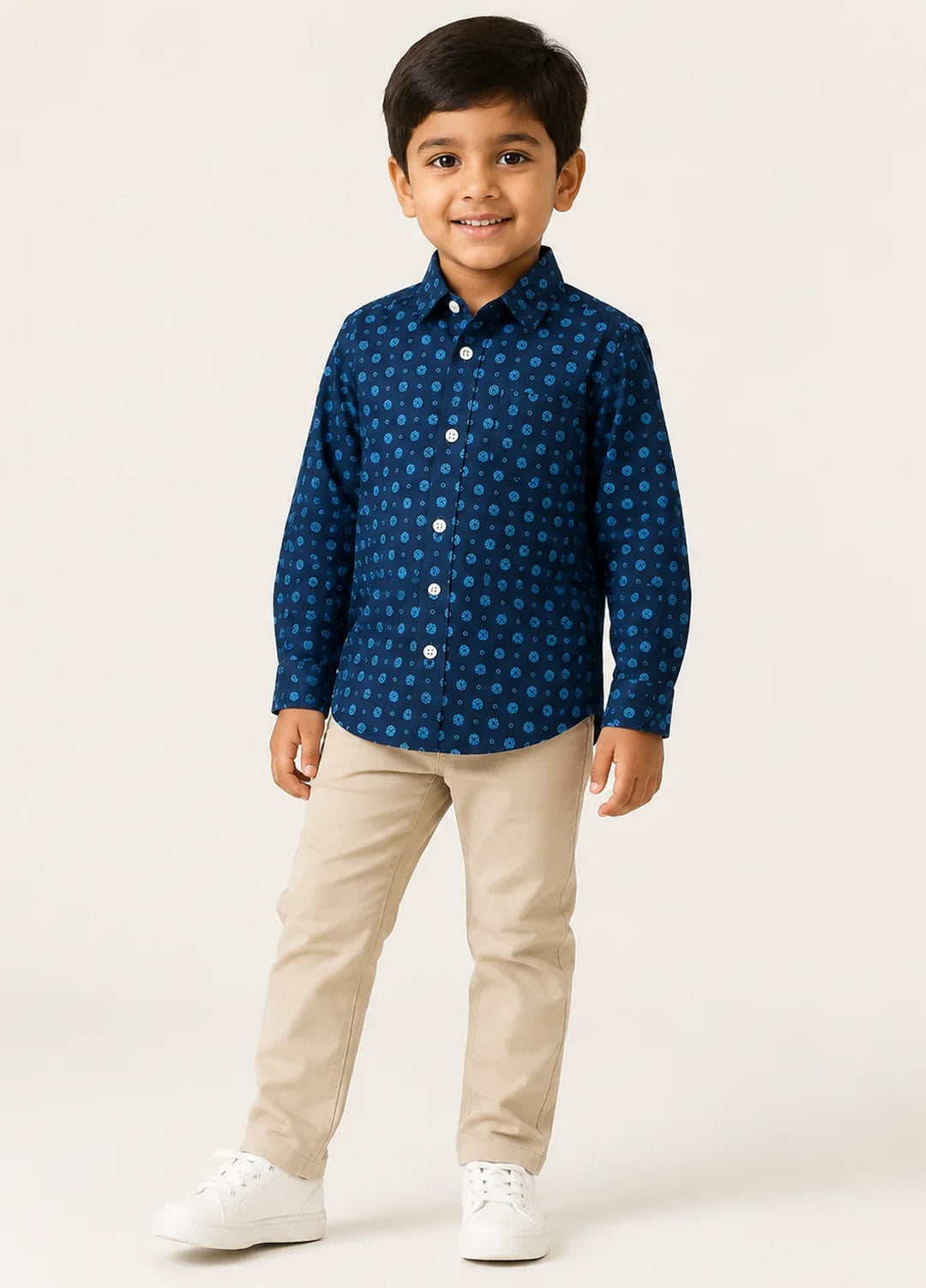 Lambkin Kids RTW Printed Cotton 1 Piece Oceanic Boys Shirt - Casual Collection