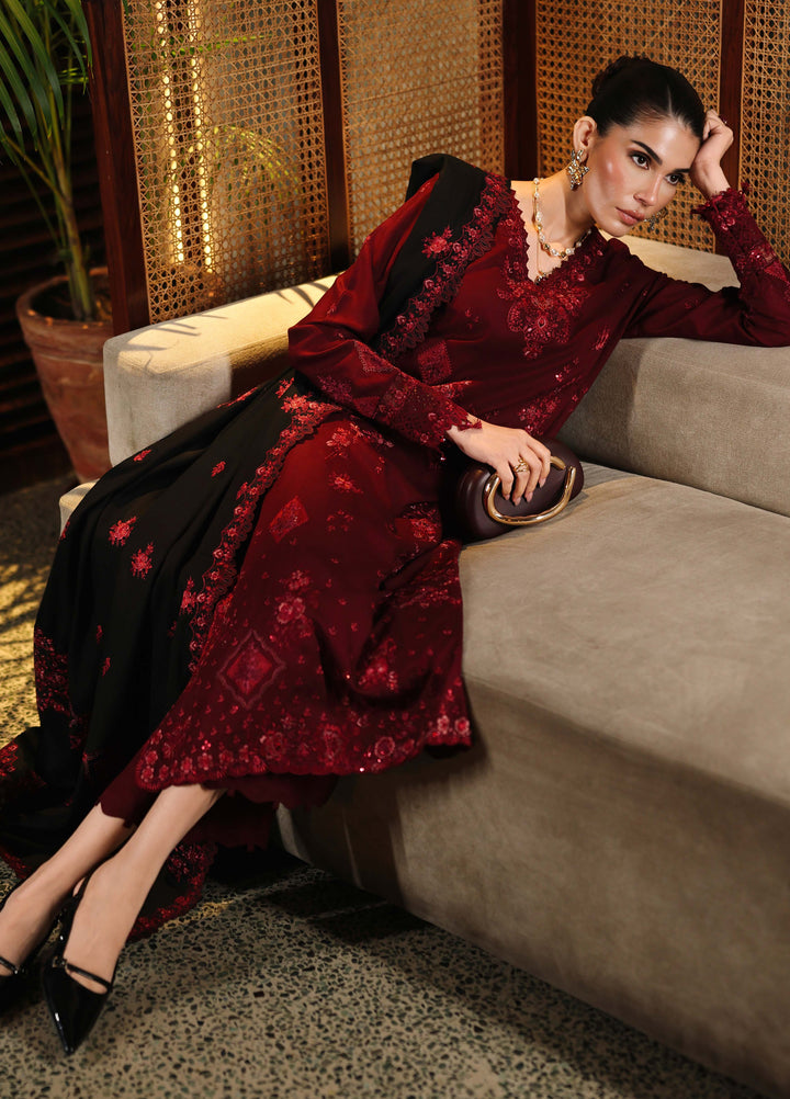 Nureh Exclusive Unstitched Embroidered Marina 3 Piece Suit NU26UEM NE-280 - Festive Collection