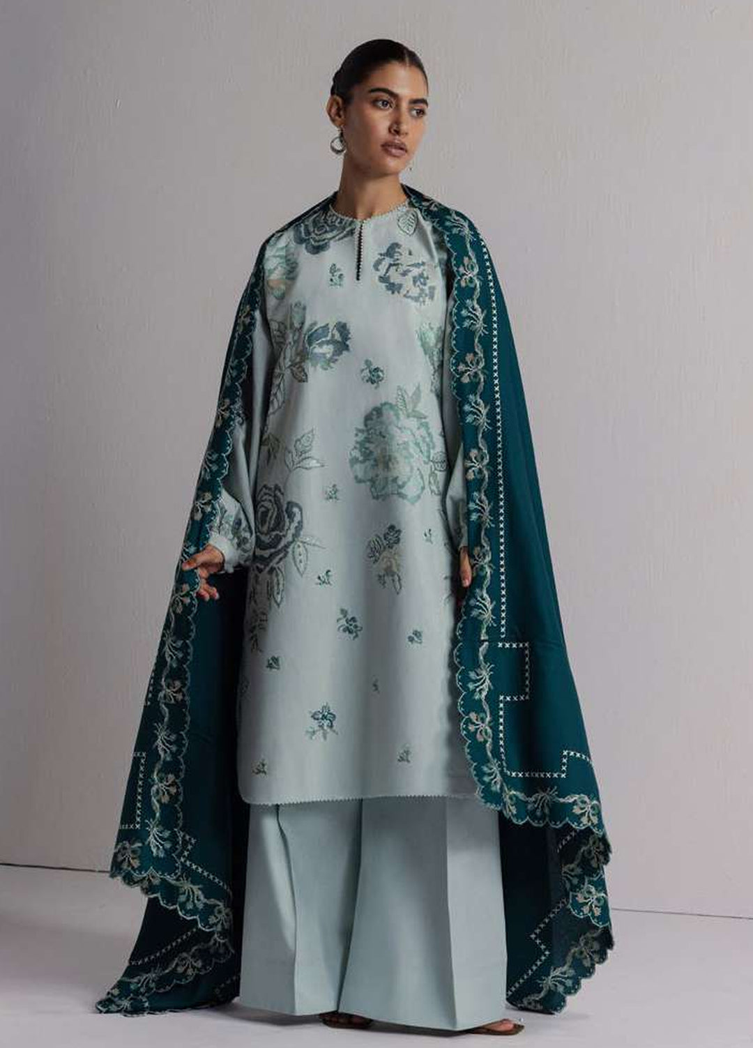 Coco by Zara Shahjahan Unstitched Khaddar 3 Piece Suit CZS26UKW RAKHSH 3B - Winter Collection