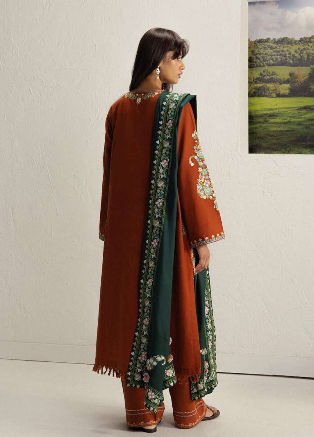 Coco by Zara Shahjahan Unstitched Khaddar 3 Piece Suit CZS26UKW SHIREEN 6B - Winter Collection