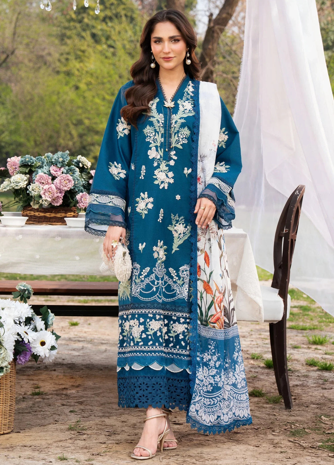 Chandan Nagri Women RTW Embroidered Lawn 3 Piece Suit Mudan Luxe - Festive Collection