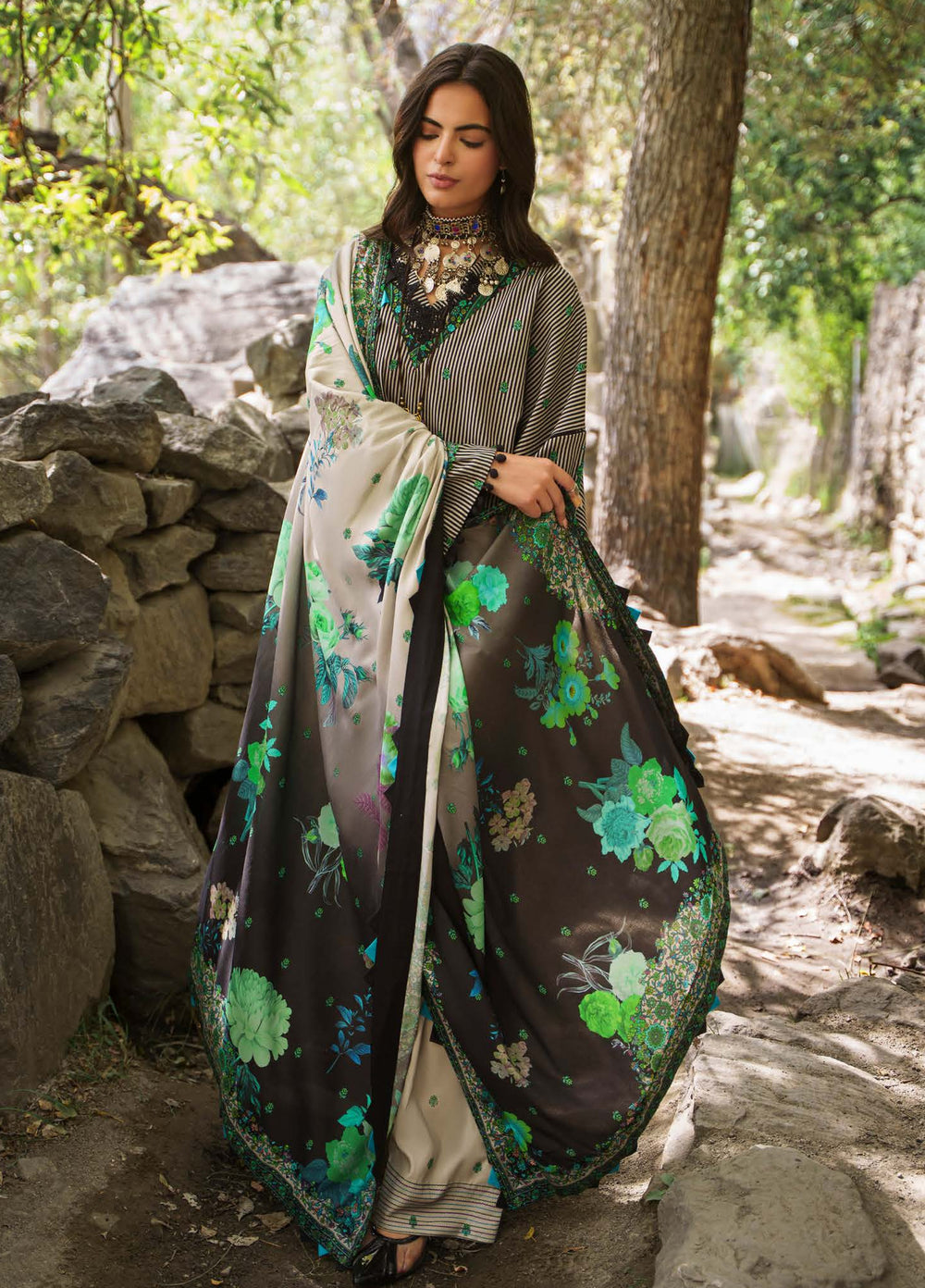 C Prints by Charizma Unstitched Printed Staple 3 Piece Suit CHR26ULP CPW6-05 - Casual Collection