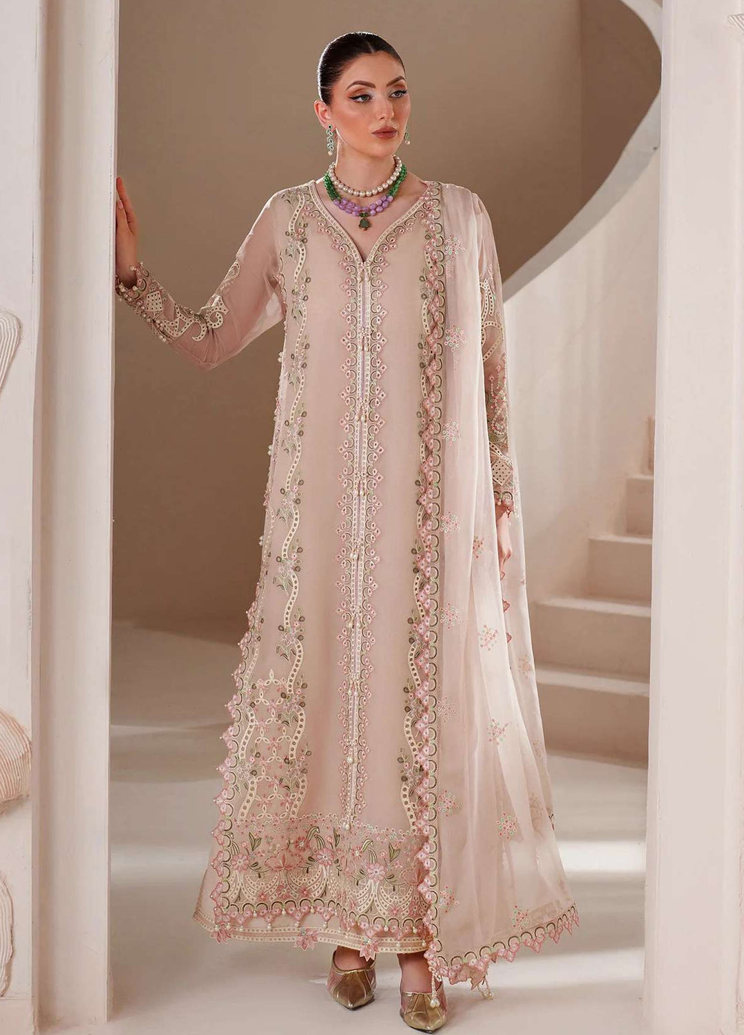 Alizeh Fashion Unstitched Embroidered Chiffon 3 Piece Suit AF26UCF AF-BDHG-5037-Niora - Festive Collection