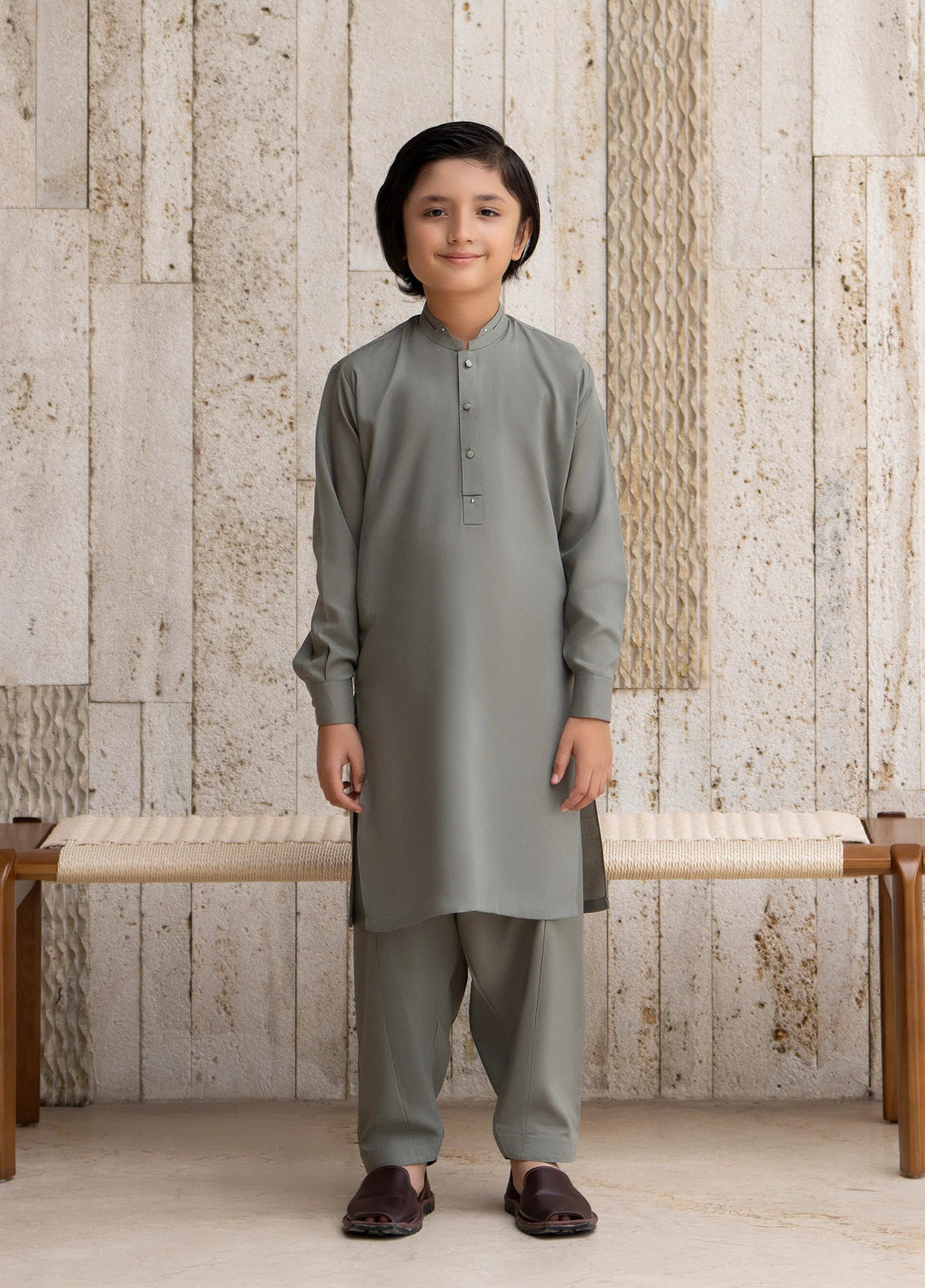 Buraq Boys RTW Solids Wash N Wear Kurta Shalwar Suit Zauq Casual Collection