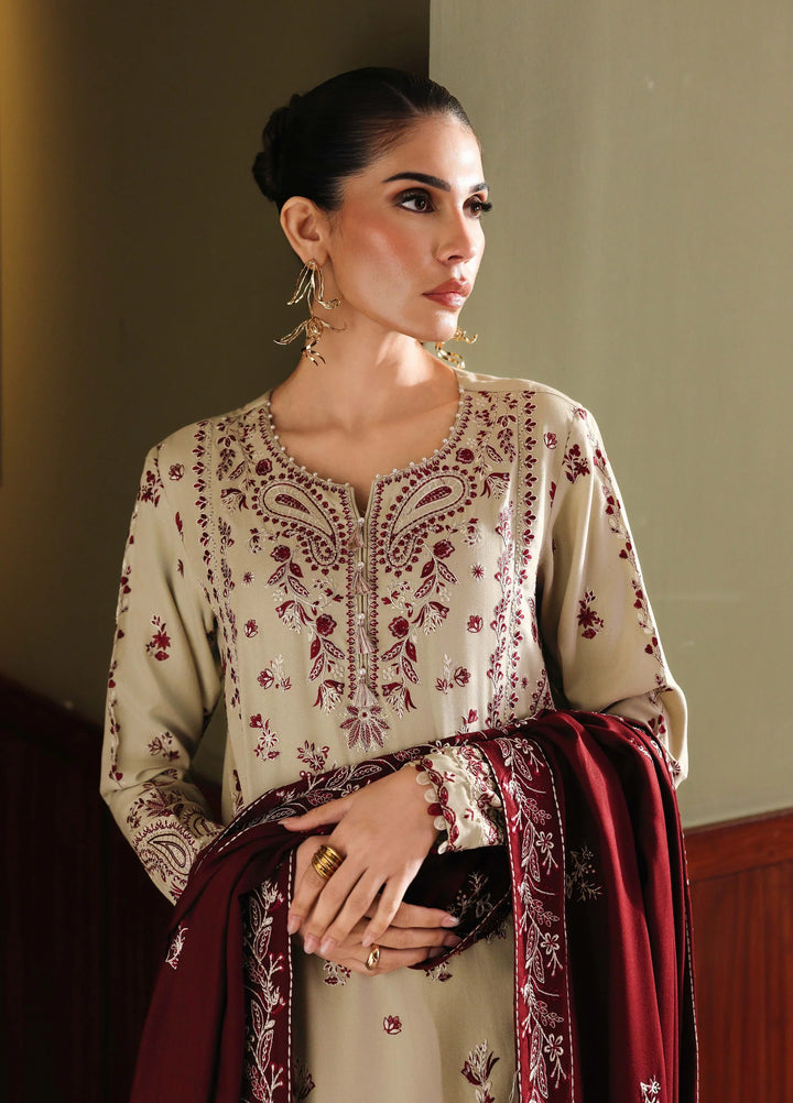 Nureh Exclusive Unstitched Embroidered Marina 3 Piece Suit NU26UEM NE-278 - Festive Collection