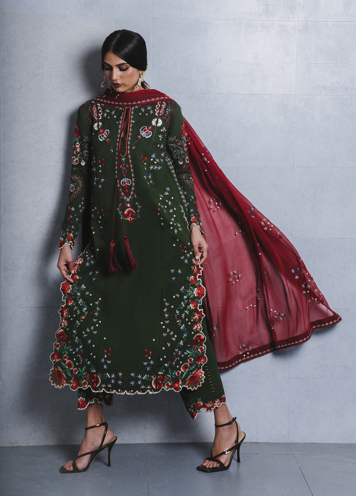 Jugnu by Hussain Rehar Unstitched Embroidered Karandi 3 Piece Suit HR26UJK Jita - Winter Collection