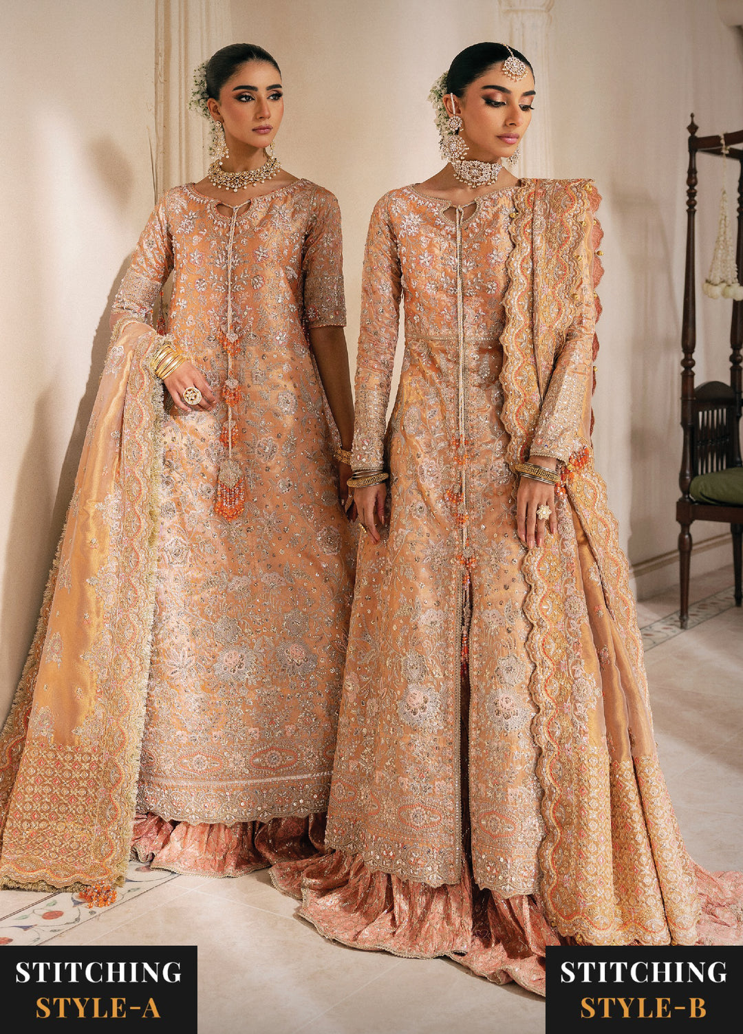 AIK Atelier Unstitched Embroidered Tissue 3 Piece Suit AIK26UAW D-02 - Wedding Collection