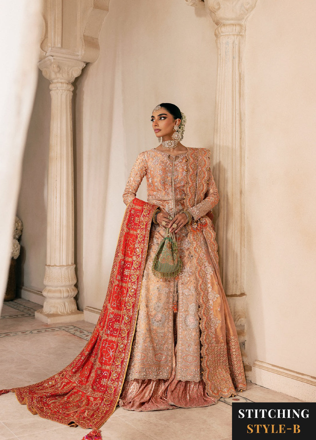 AIK Atelier Unstitched Embroidered Tissue 3 Piece Suit AIK26UAW D-02 - Wedding Collection