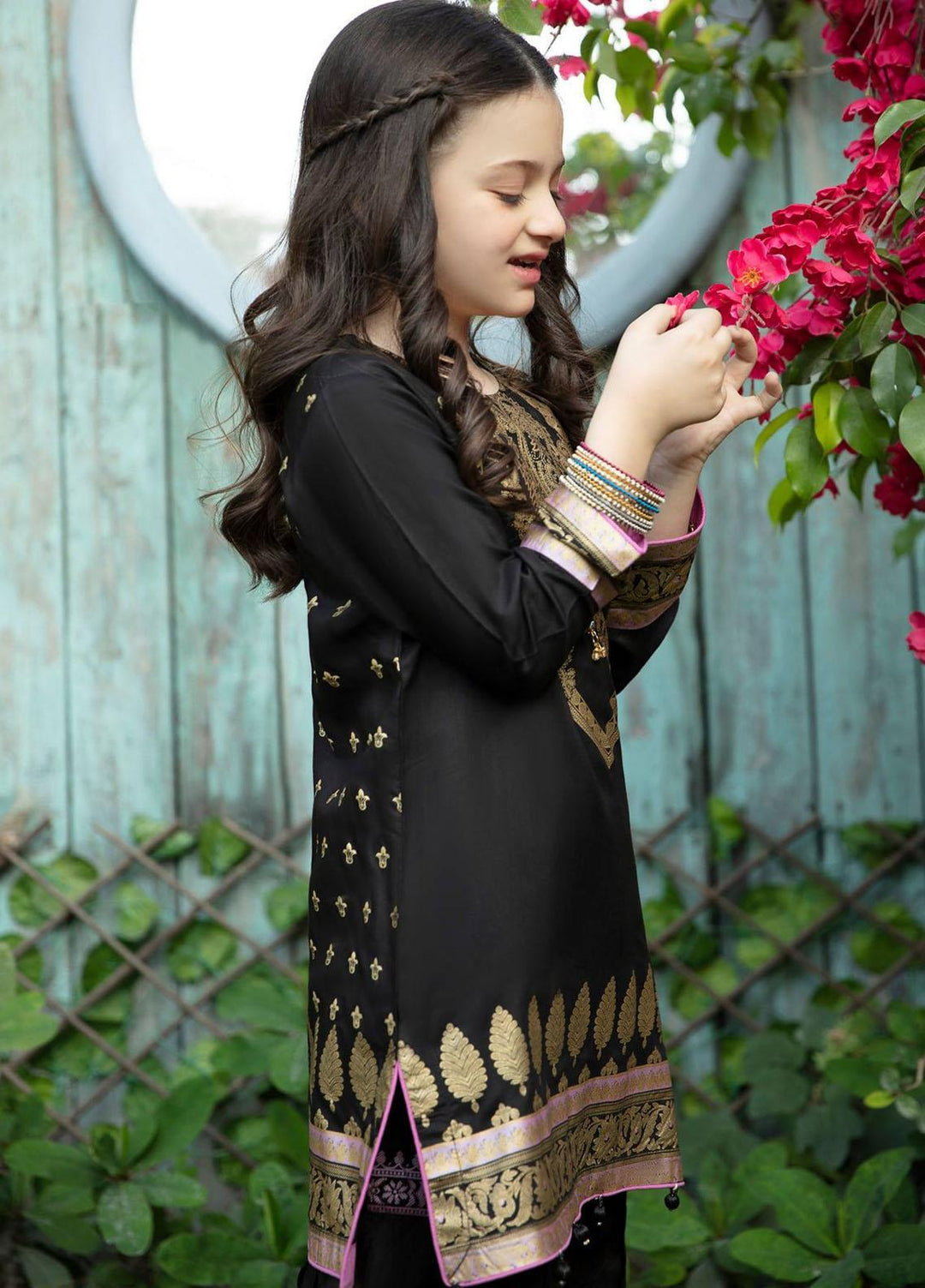 Garnet Clothing Lawn Fancy Girls 2 Piece Suit -  KIWI
