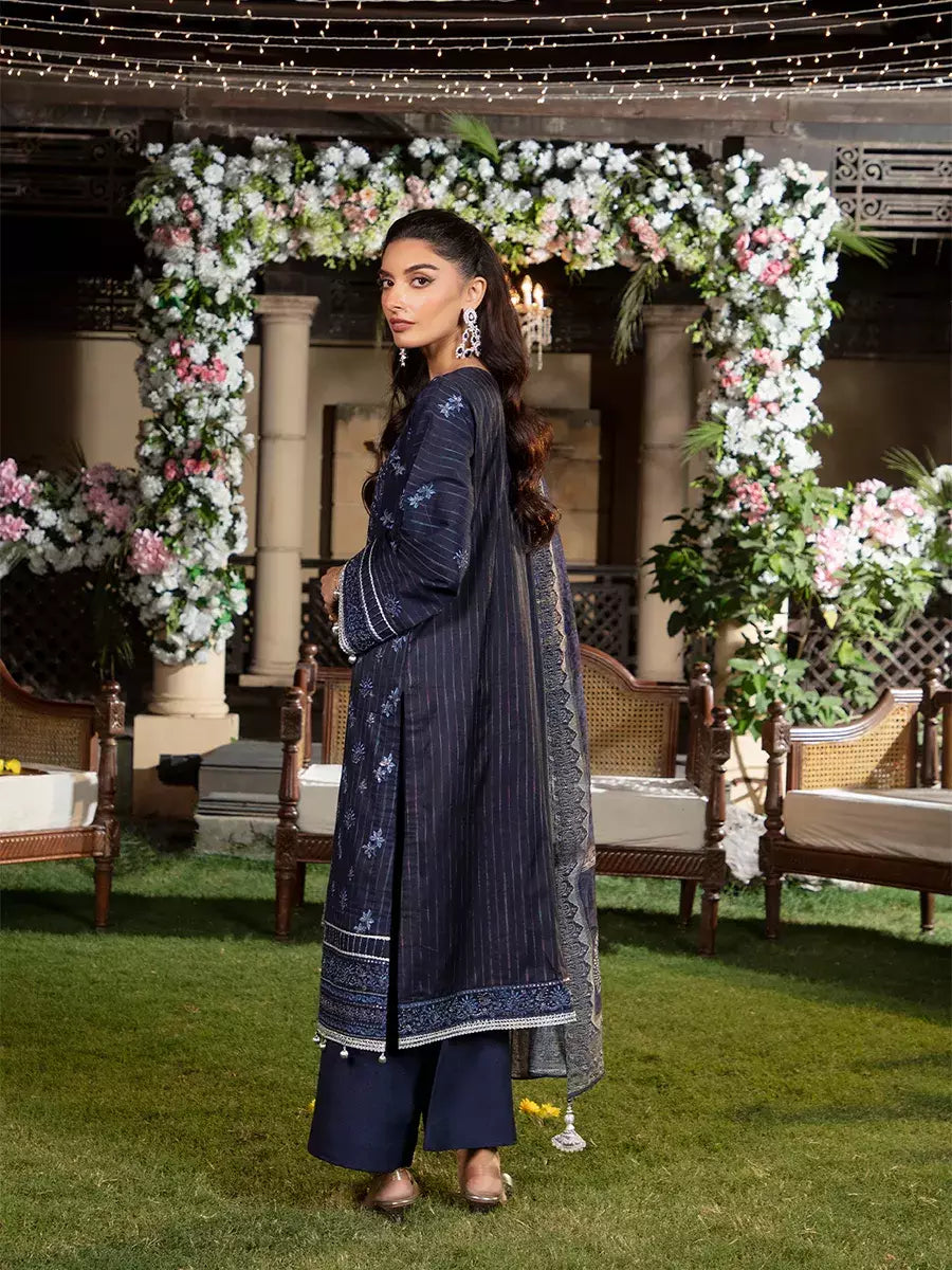 Jashn e Noor by Salitex Unstitched Embroidered 3 Piece Cotton Silk SUNW7JI083 - Summer Collection