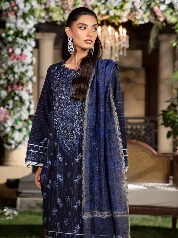 Jashn e Noor by Salitex Unstitched Embroidered 3 Piece Cotton Silk SUNW7JI083 - Summer Collection