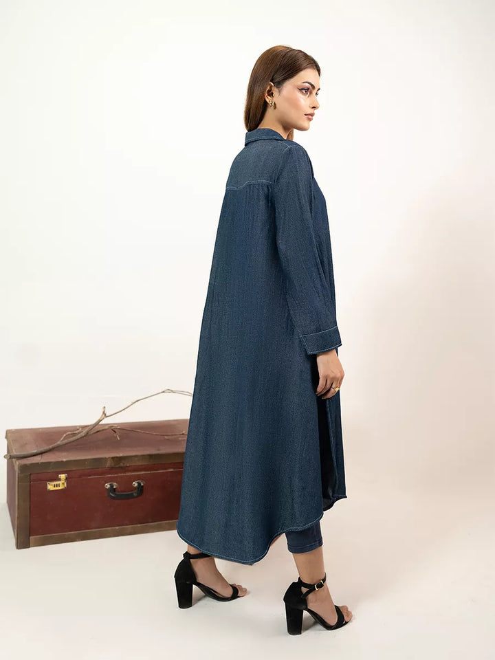 Salitex Women Solids Denim 1 Piece Shirt WP7L1PBE487-A - Winter Collection